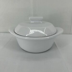The Pampered Chef White Cocotte #1369 Casserole Oven Dish 3 cup .75L ceramic
